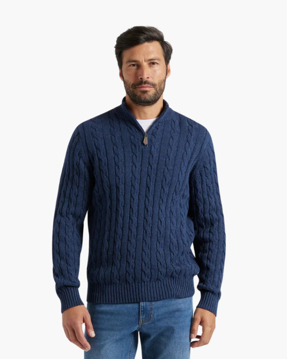 WENTWORTH HALF ZIP SWEATER