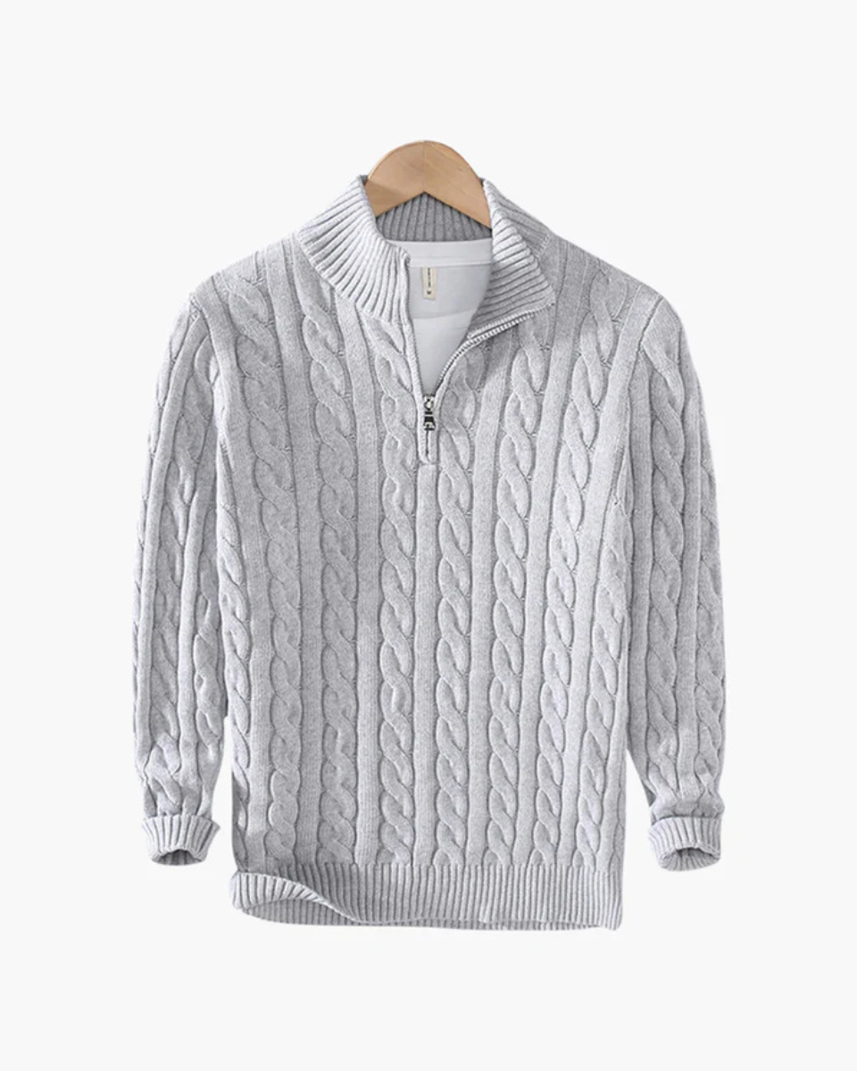 WENTWORTH HALF ZIP SWEATER