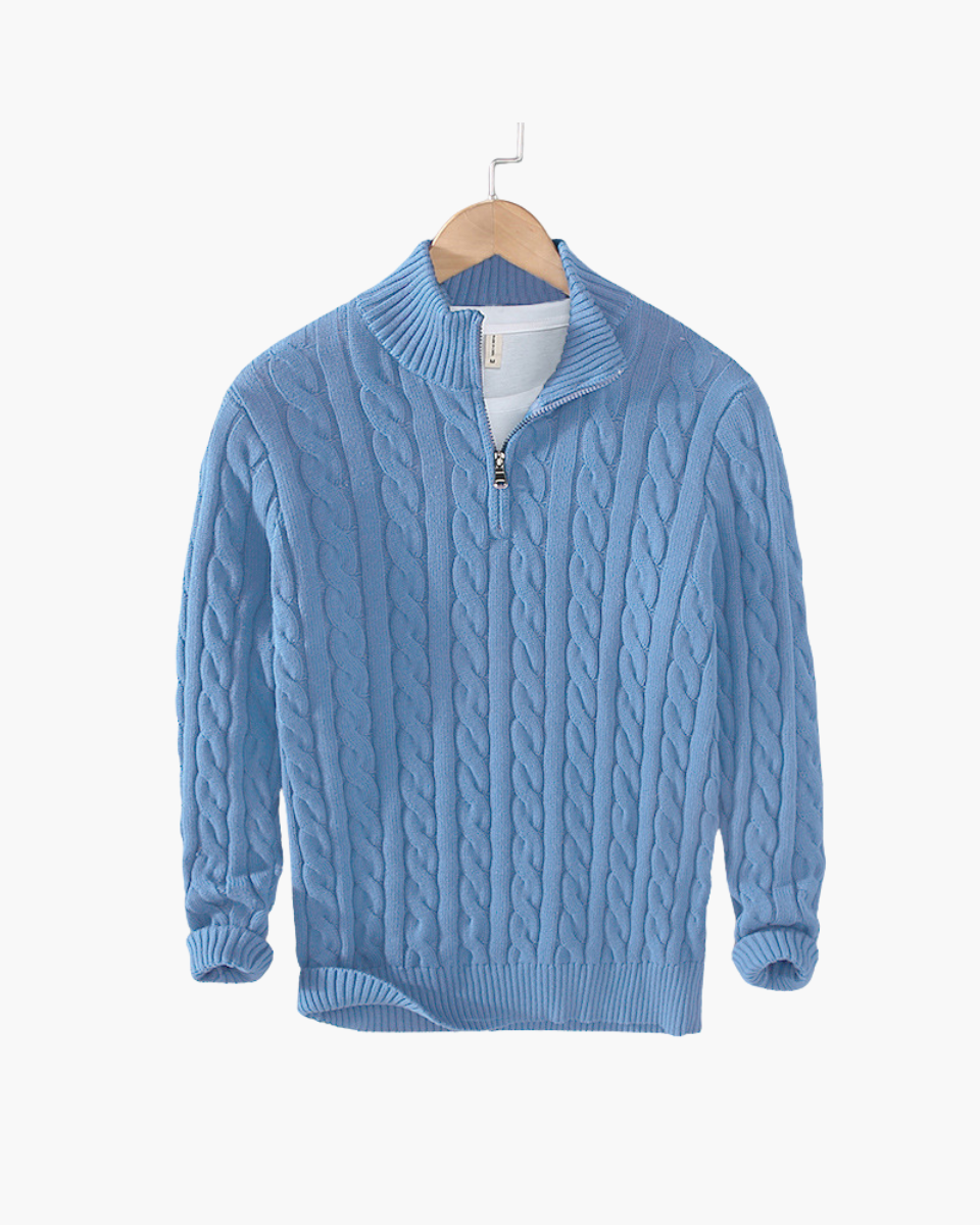 WENTWORTH HALF ZIP SWEATER