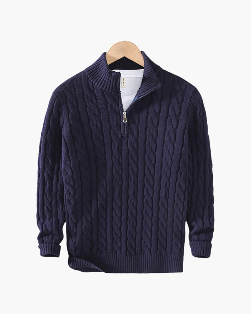 WENTWORTH HALF ZIP SWEATER