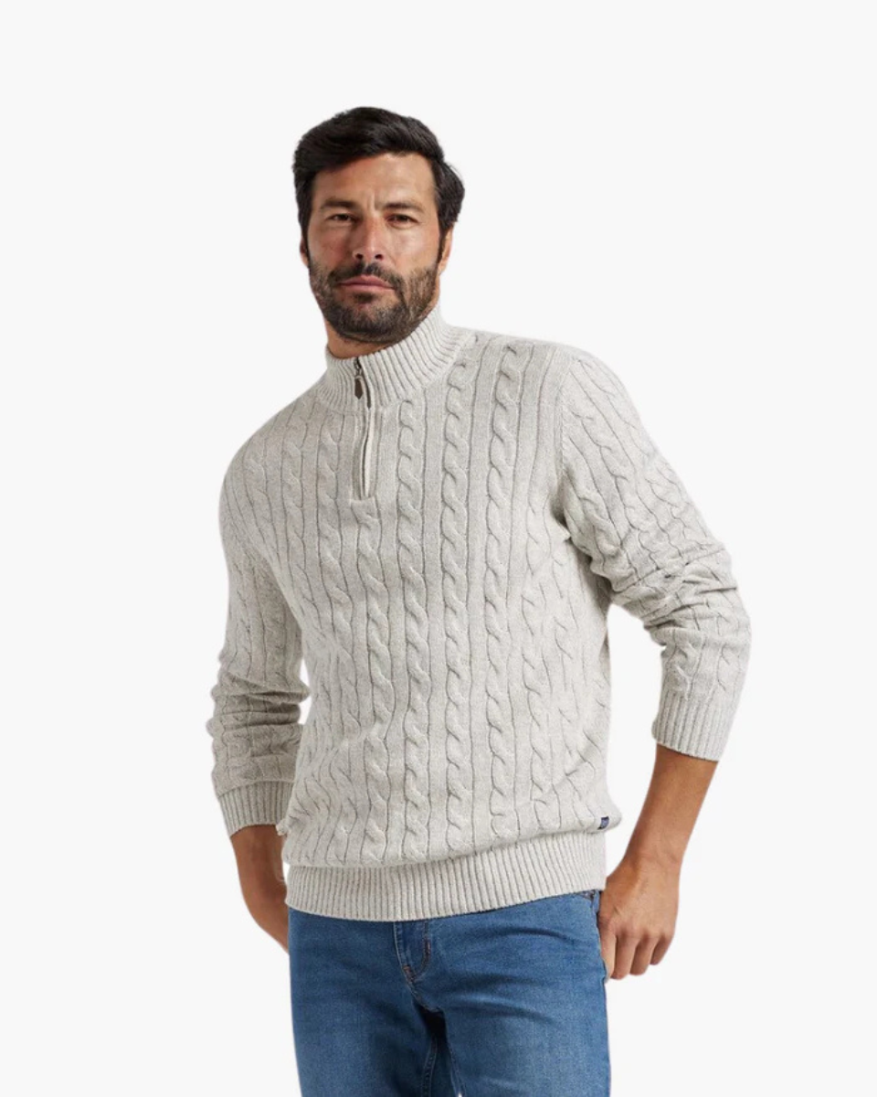 WENTWORTH HALF ZIP SWEATER