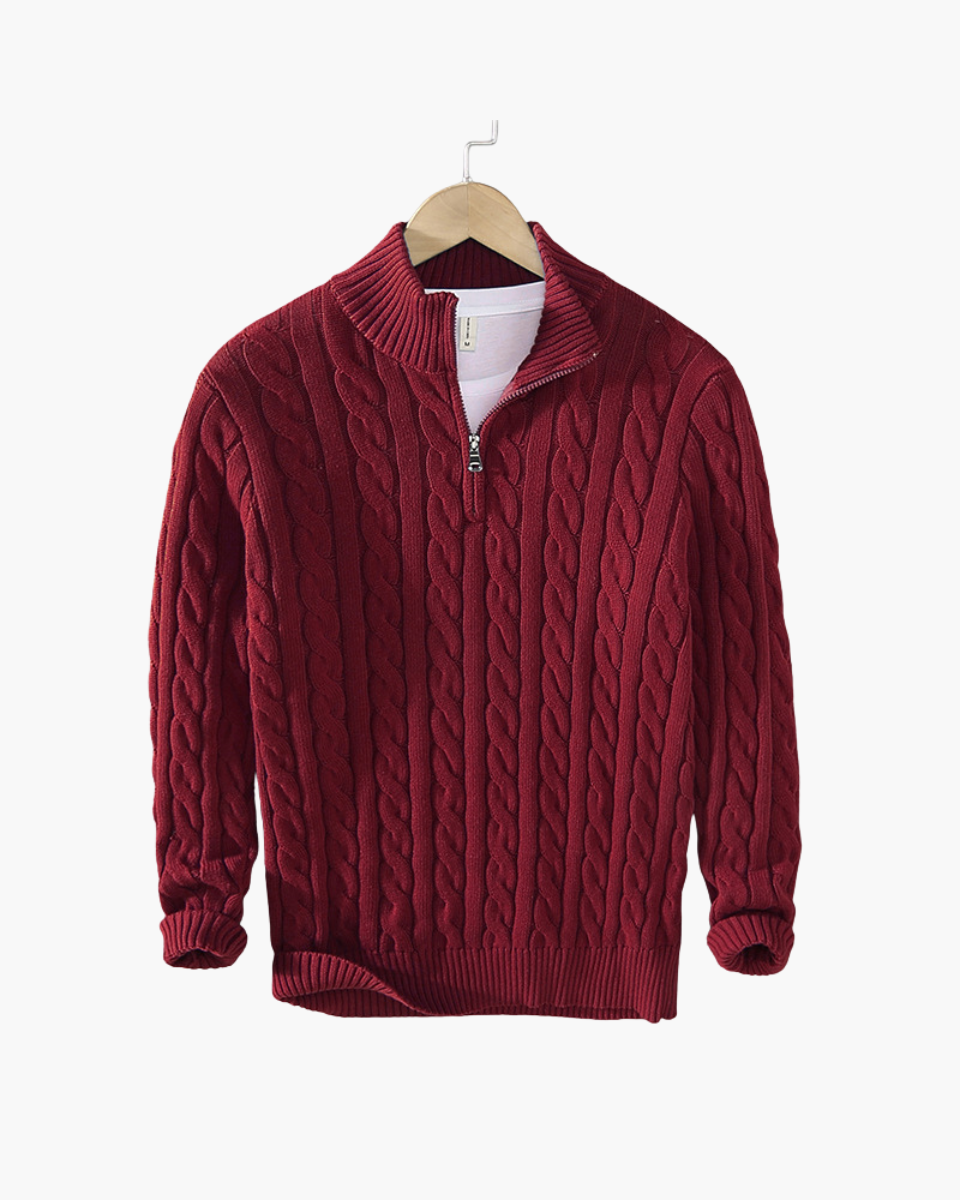 WENTWORTH HALF ZIP SWEATER