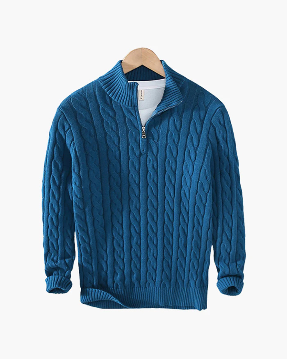 WENTWORTH HALF ZIP SWEATER