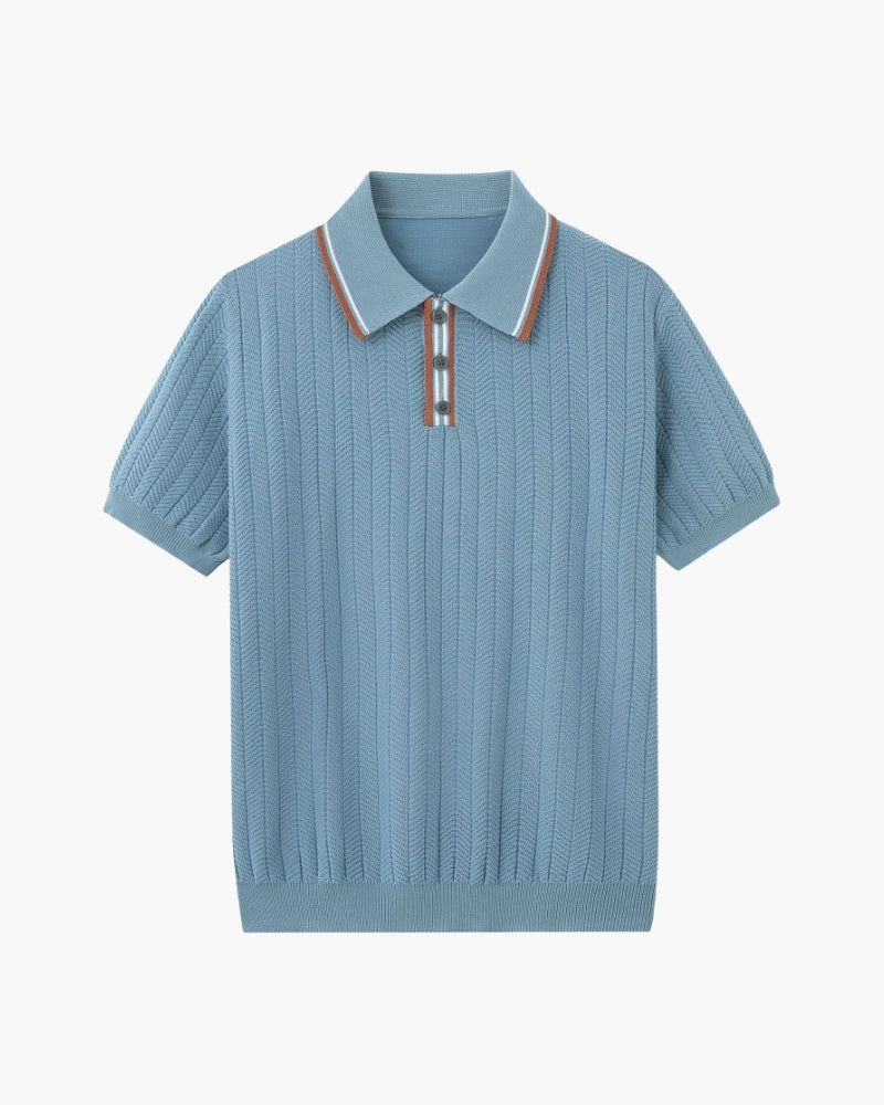 RIVIERA BUTTON-COLLAR POLO