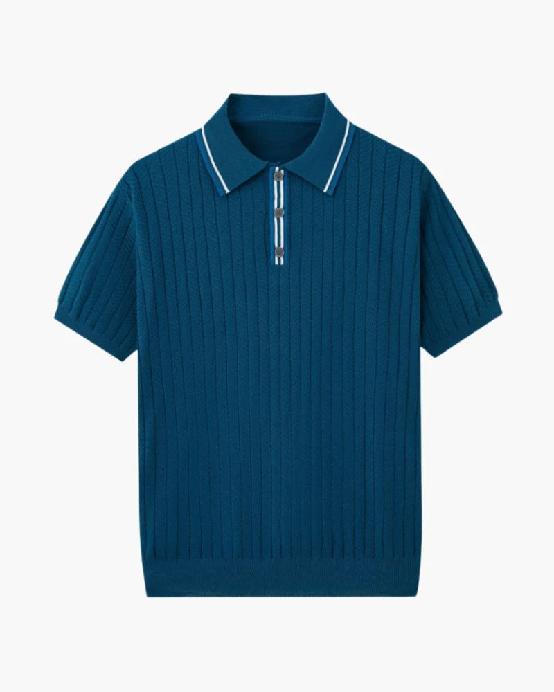 RIVIERA BUTTON-COLLAR POLO